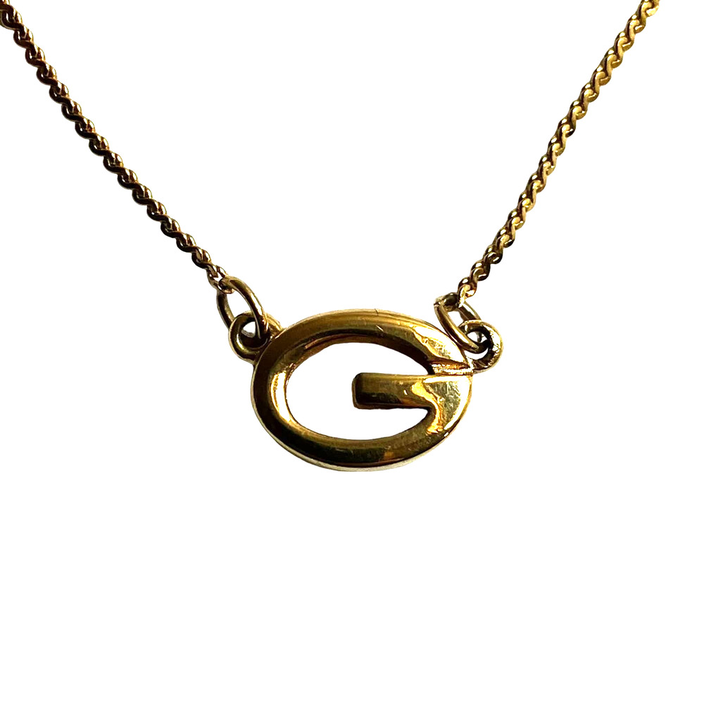 Givenchy Vintage Oval "G" Pendant Necklace